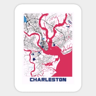 Charleston - United States MilkTea City Map Sticker